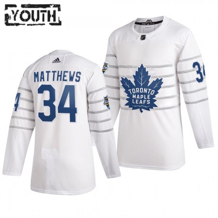 Barn NHL Toronto Maple Leafs Tröjor Auston Matthews 34 Vit Adidas 2020 All-Star Authentic